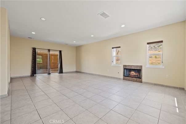 Empty room, Fireplace, Interior, Recessed Lighting