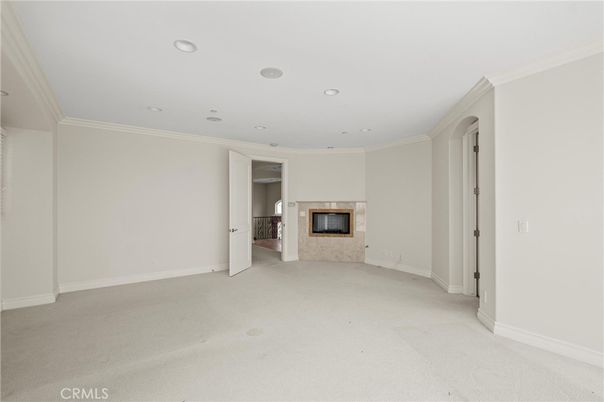 Empty room, Fireplace, Interior, Recessed Lighting