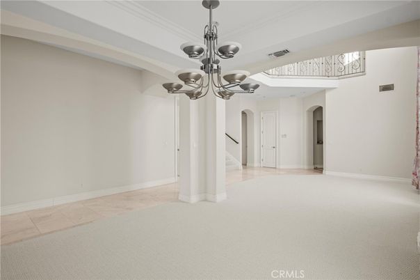 Chandelier, Empty room, Interior
