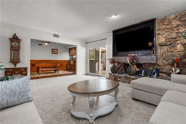 Fireplace, Interior, Living room, Stone Walls