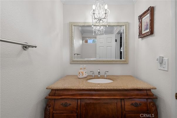 Bathroom, Chandelier, Interior