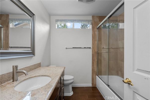 Bathroom, Glass Shower, Interior, Wood Texture Flooring