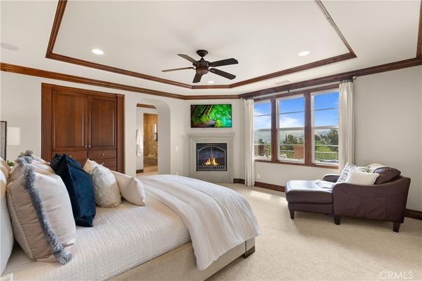 Bedroom, Fireplace, Interior, Recessed Lighting