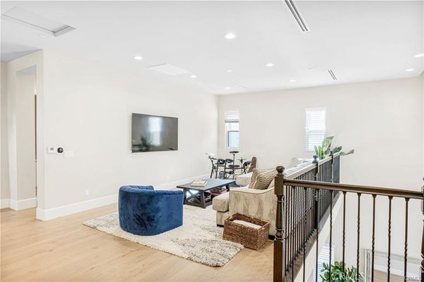 Dining room, Interior, Living room, Recessed Lighting, Wood Texture Flooring