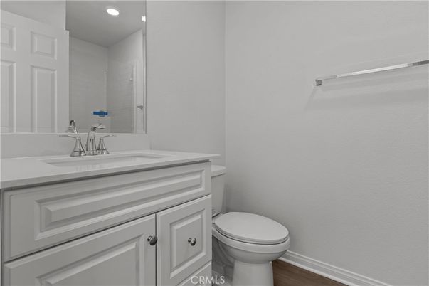 Bathroom, Interior, Recessed Lighting, Wood Texture Flooring