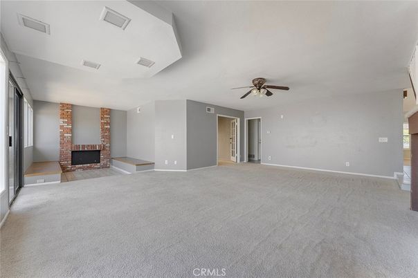 Empty room, Fireplace, Interior