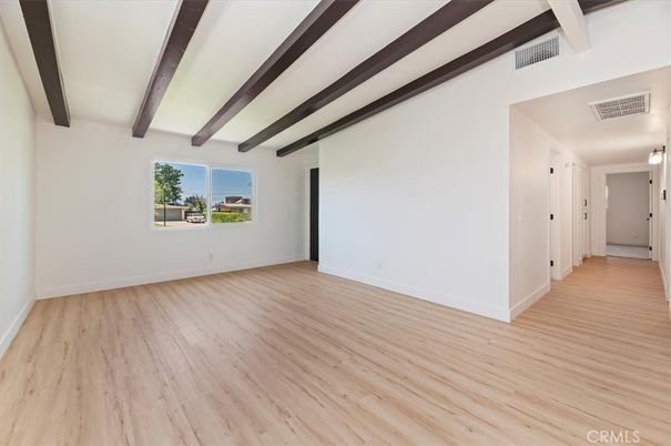 Empty room, Interior, Wooden Beams, Wood Texture Flooring