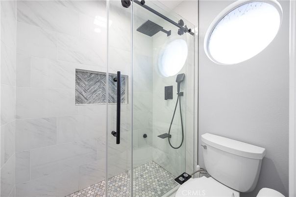 Bathroom, Glass Shower, Interior, Marble Walls