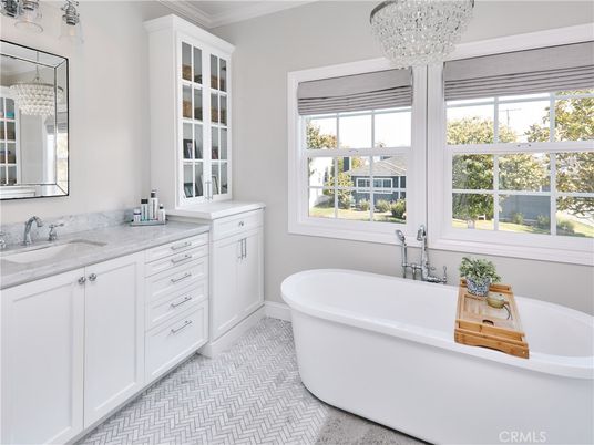 Bathroom, Chandelier, Dual Sink Vanities, Free Standing Baths, Interior
