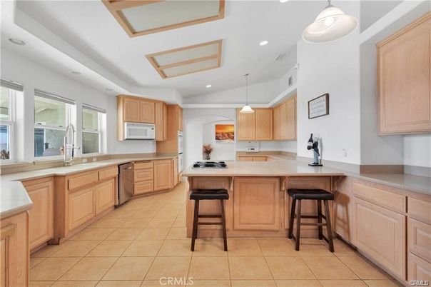 Interior, Kitchen, Pendant Lights, Recessed Lighting, Stainless Steel Appliances