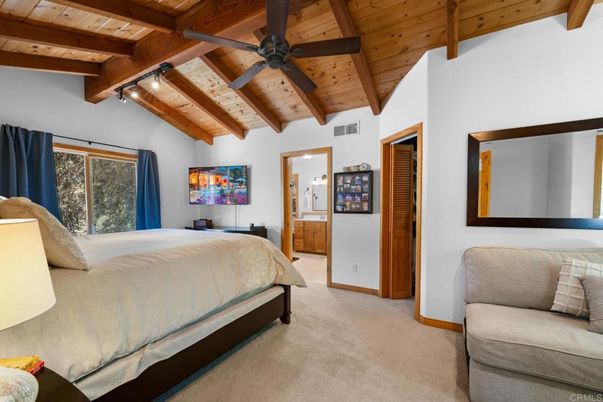 Bedroom, Interior, Wooden Beams, Wooden Ceilings