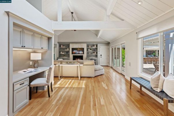 Home Office, Interior, Wood Texture Flooring
