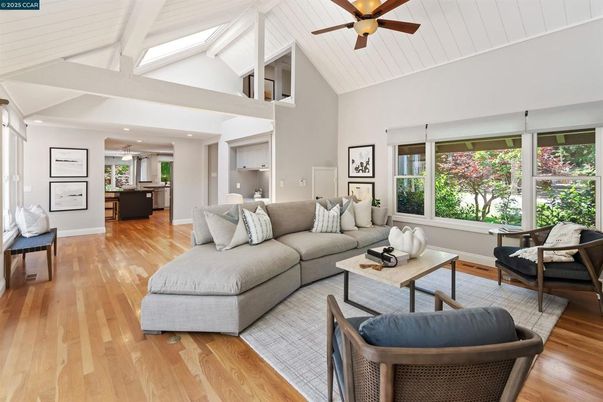 Interior, Kitchen, Living room, Recessed Lighting, Wood Texture Flooring