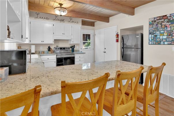 Interior, Kitchen, Stainless Steel Appliances, Wooden Beams, Wooden Ceilings, Wood Texture Flooring