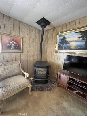 Fireplace, Interior, Wooden Walls