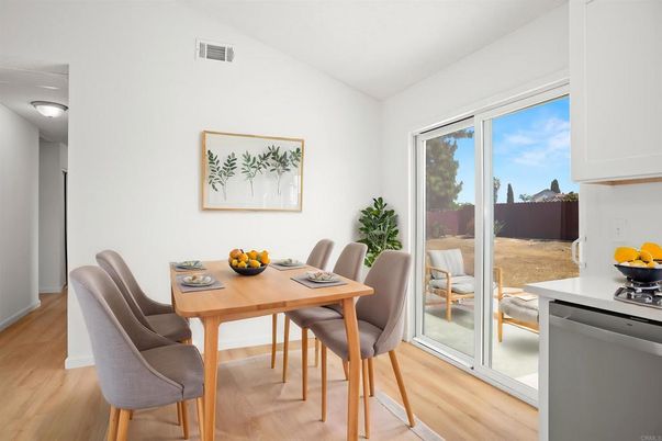 Dining room, Interior, Wood Texture Flooring