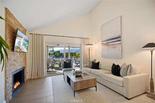 Fireplace, Interior, Living room, Pendant Lights