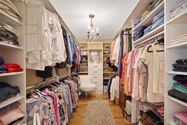 Chandelier, Interior, Walk-in Closets, Wood Texture Flooring
