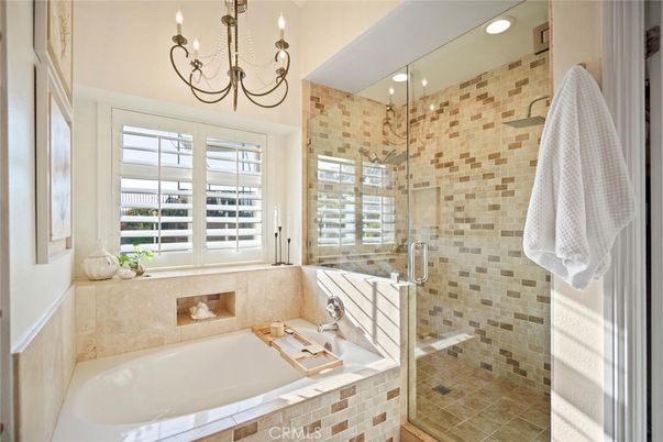Bathroom, Glass Shower, Interior, Recessed Lighting, Stone Walls