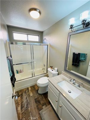 Bathroom, Glass Shower, Interior, Wood Texture Flooring