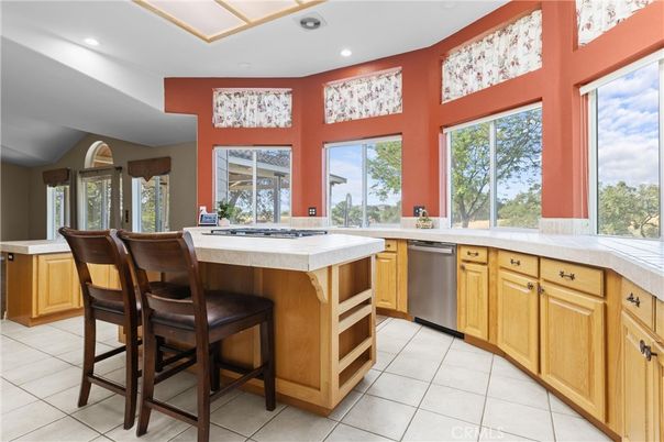 Interior, Kitchen, Recessed Lighting, Stainless Steel Appliances, Tile Countertops