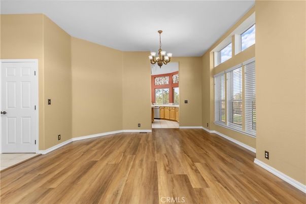 Chandelier, Empty room, Interior, Wood Texture Flooring