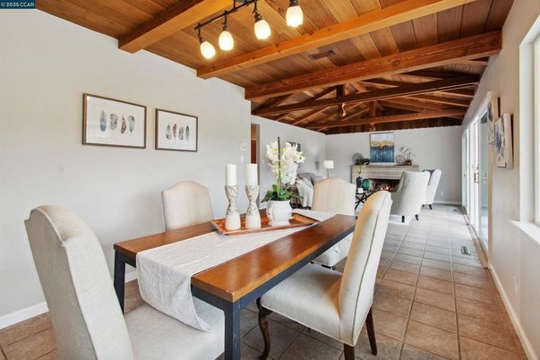 Dining room, Fireplace, Interior, Wooden Beams, Wooden Ceilings