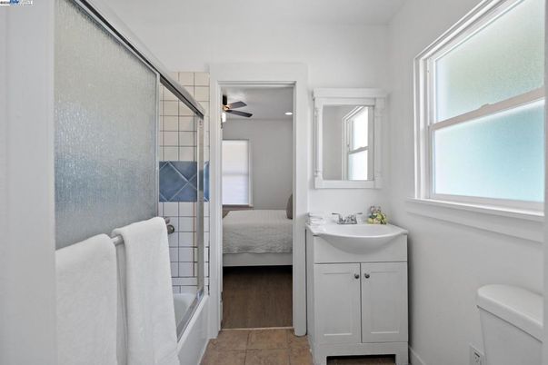 Bathroom, Bedroom, Interior, Recessed Lighting, Wood Texture Flooring