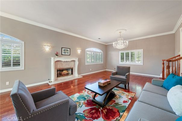 Chandelier, Fireplace, Interior, Living room, Wood Texture Flooring