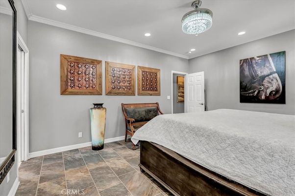 Bedroom, Chandelier, Interior, Recessed Lighting