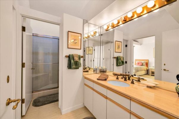 Bathroom, Dual Sink Vanities, Glass Shower, Interior