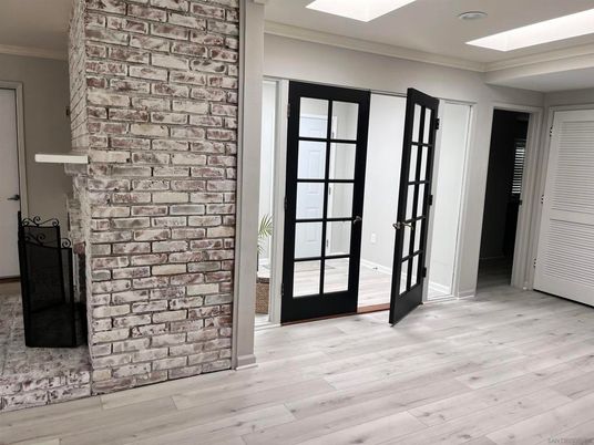 Fireplace, Interior, Stone Walls, Wood Texture Flooring