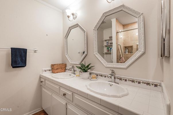 Bathroom, Dual Sink Vanities, Interior, Tile Countertops