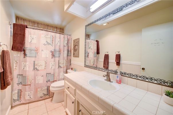 Bathroom, Interior, Recessed Lighting, Tile Countertops