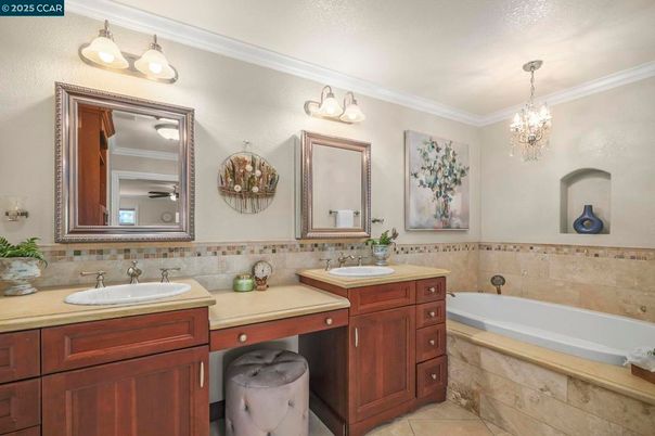 Bathroom, Chandelier, Dual Sink Vanities, Interior