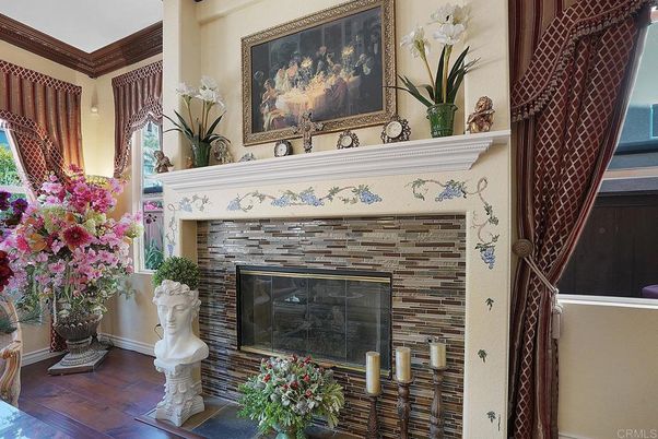 Fireplace, Interior, Wood Texture Flooring