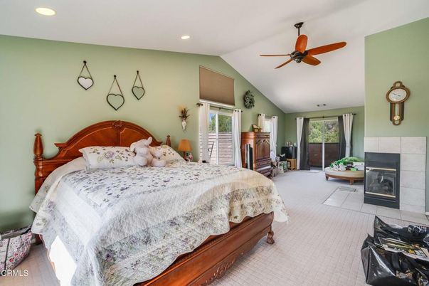 Bedroom, Fireplace, Interior, Recessed Lighting