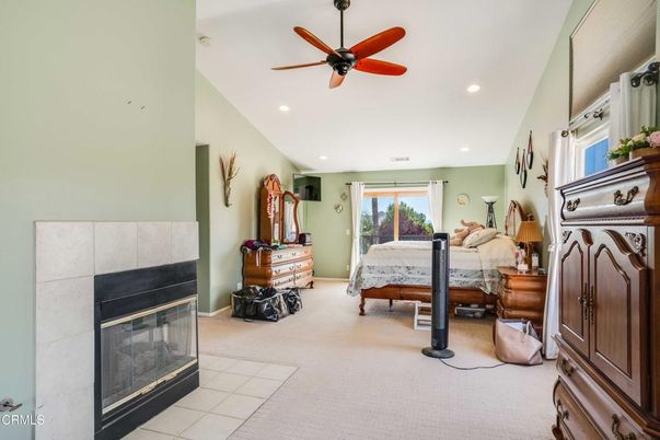 Bedroom, Fireplace, Interior, Recessed Lighting