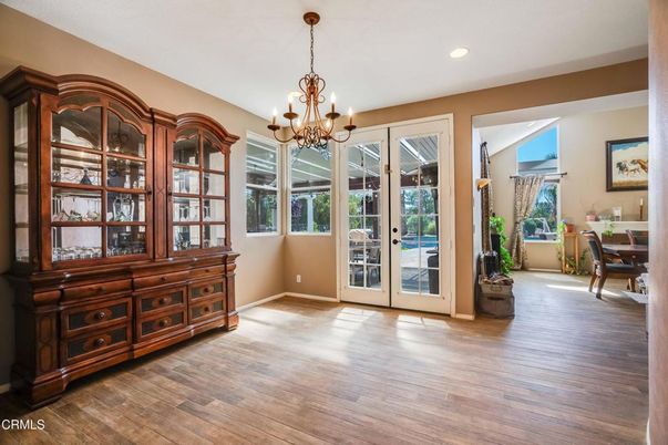 Chandelier, Interior, Recessed Lighting, Wood Texture Flooring