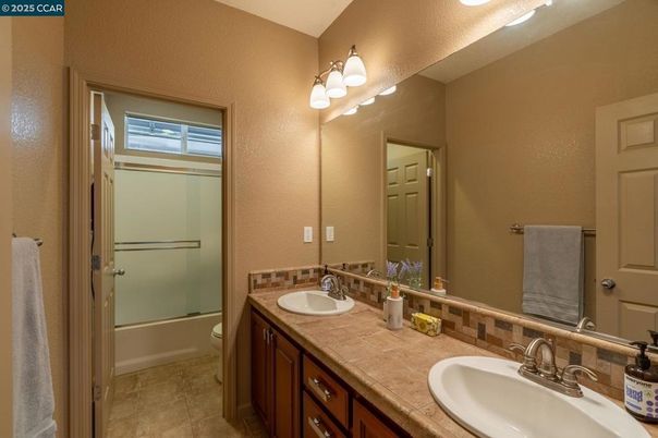 Bathroom, Dual Sink Vanities, Glass Shower, Interior, Tile Countertops