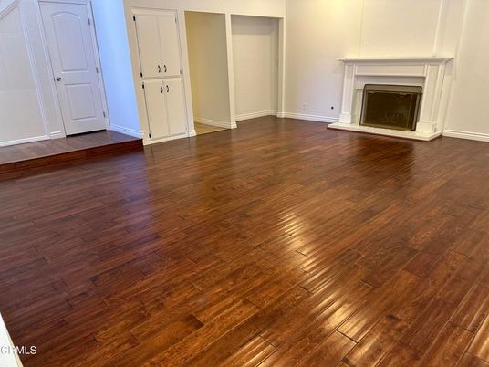 Empty room, Fireplace, Interior, Wood Texture Flooring