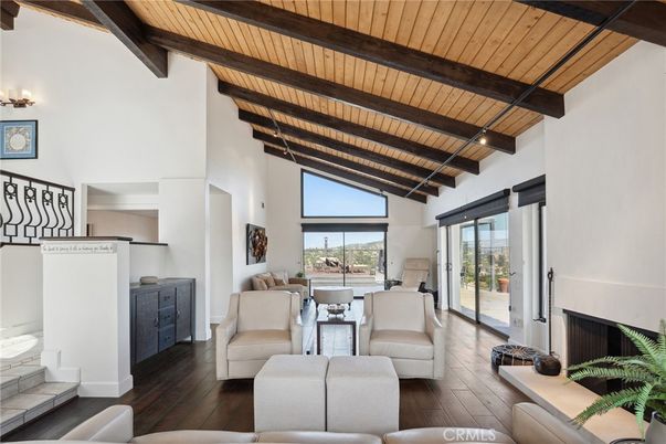 Dining room, Fireplace, Interior, Living room, Wooden Beams, Wooden Ceilings, Wood Texture Flooring