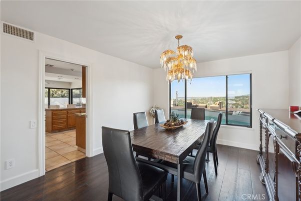 Chandelier, Dining room, Interior, Water, Wood Texture Flooring