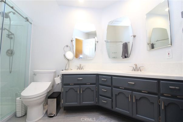 Bathroom, Dual Sink Vanities, Glass Shower, Interior
