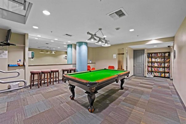 Billiard Table, Game Room, Interior, Pendant Lights, Recessed Lighting
