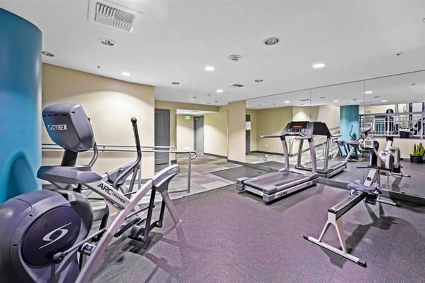 Fitness Equipment, Gym, Interior, Recessed Lighting