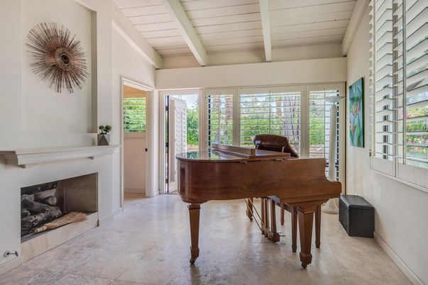 Fireplace, Interior, Piano
