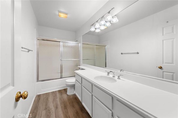 Bathroom, Glass Shower, Interior, Wood Texture Flooring