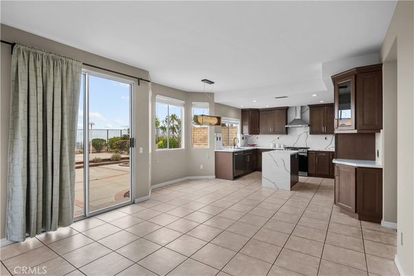 Interior, Kitchen, Marble Walls, Pendant Lights, Recessed Lighting