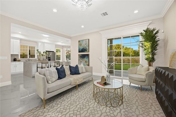 Interior, Kitchen, Living room, Marble, Recessed Lighting